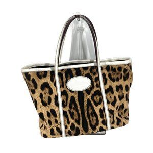 DOLCE&GABBANA Logo Leopard print Leopard Hand Bag Tote Bag